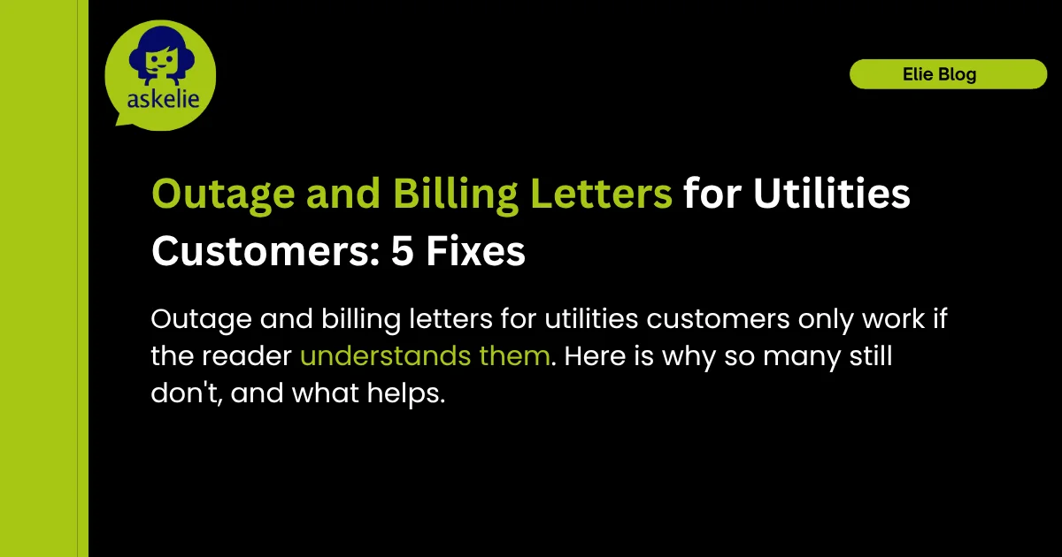 Outage and Billing Letters for Utilities Customers: 5 Fixes 1 Outage and Billing Letters for Utilities Customers