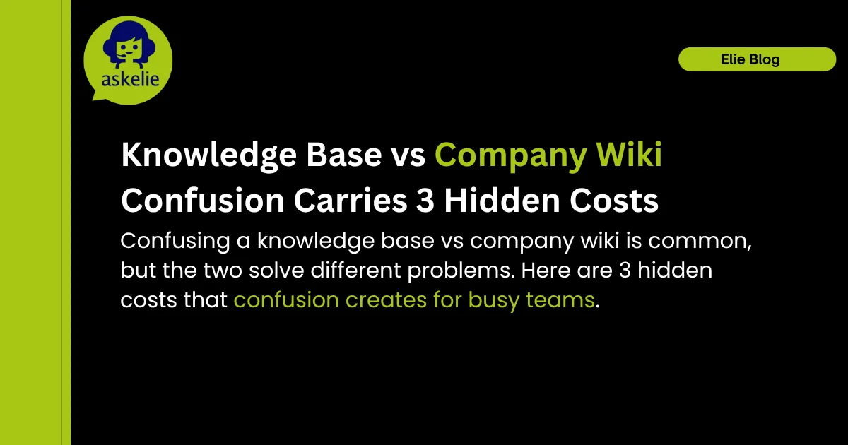 knowledge base vs company wiki